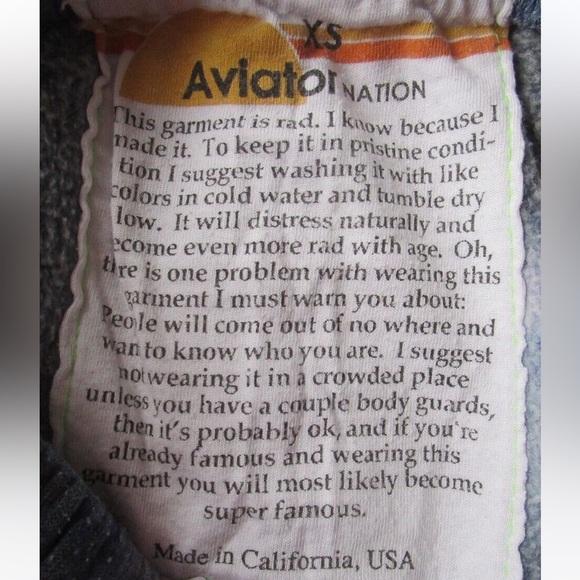 AVIATOR NATION Women’s HAND DYED SWEATPANTS | BLUE/PURPLE TIE DYE | PRELOVED💜 - Picture 9 of 11
